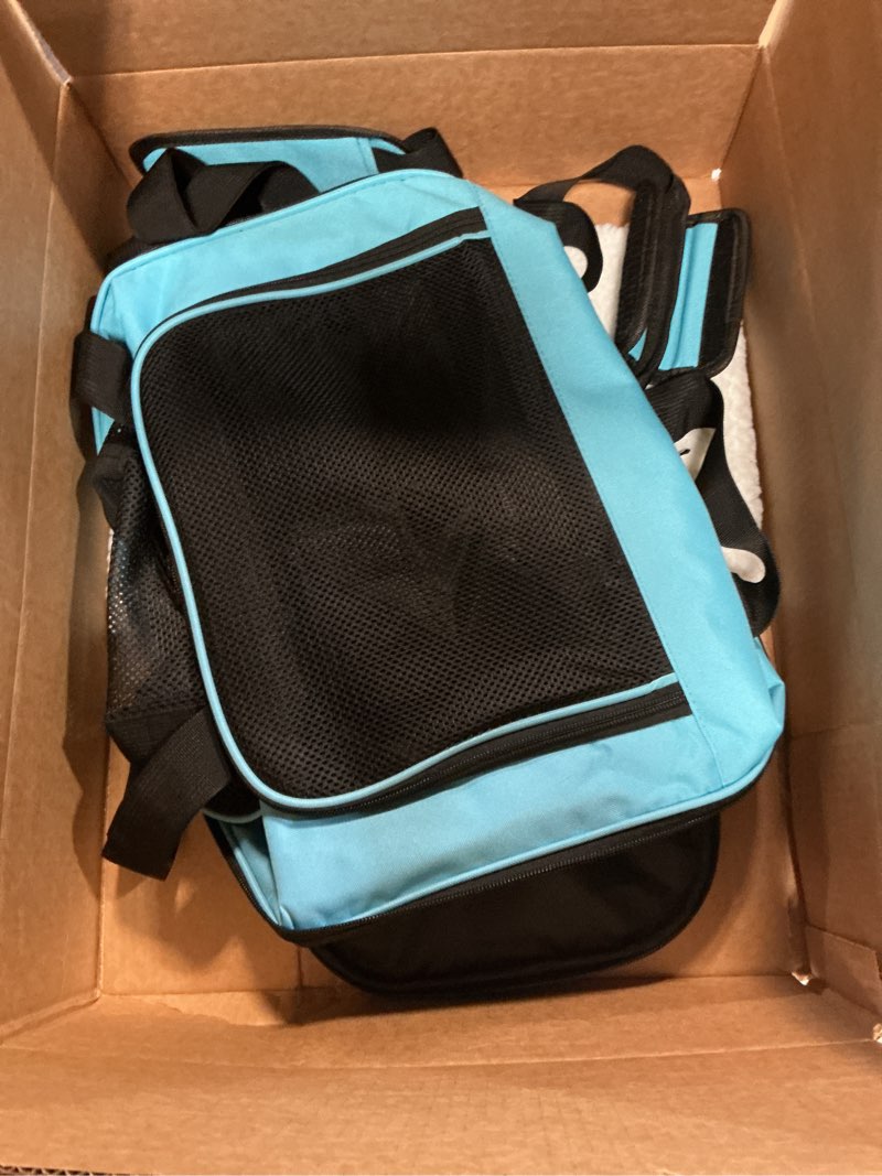 Condition photo showing Good Condition for henkelion large cat carriers dog carrier pet carrier for large cats dogs puppies up to 25lbs, big dog carrier soft sided, collapsible travel puppy carrier - large - blue 20.0"l x 13.0"w x 13.0"h blue