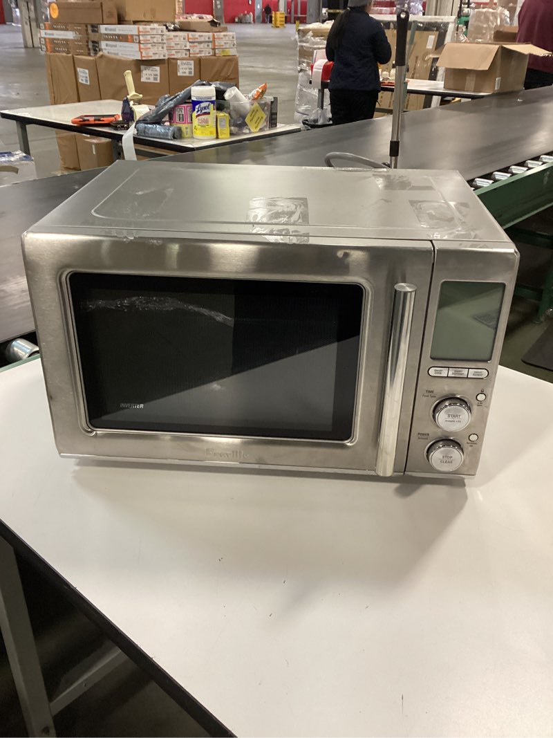 Condition photo showing As Is for Breville BMO850BSS Smooth Wave Countertop Microwave Oven, Brushed Stainless Steel