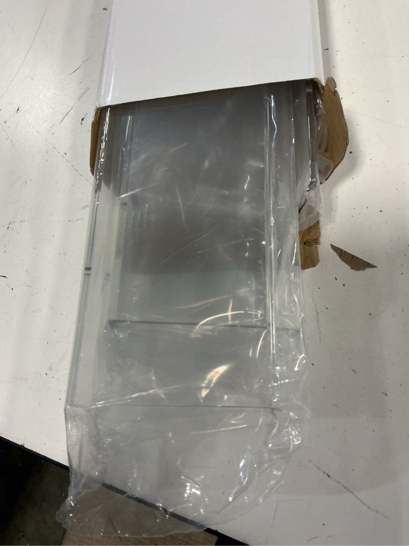Condition photo showing Good Condition for 24 inch clear floating shelves 4 pack acrylic shelves invisible floating wall ledge bookshelf 5mm thick book display shelves wall mounted bathroom kitchen organizer 24" 4 pack