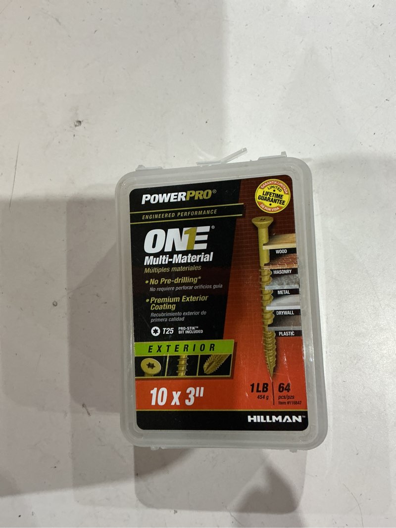 Condition photo showing As Is for (incomplete, missing pieces)power pro #10 x 3-in epoxy one exterior wood screws