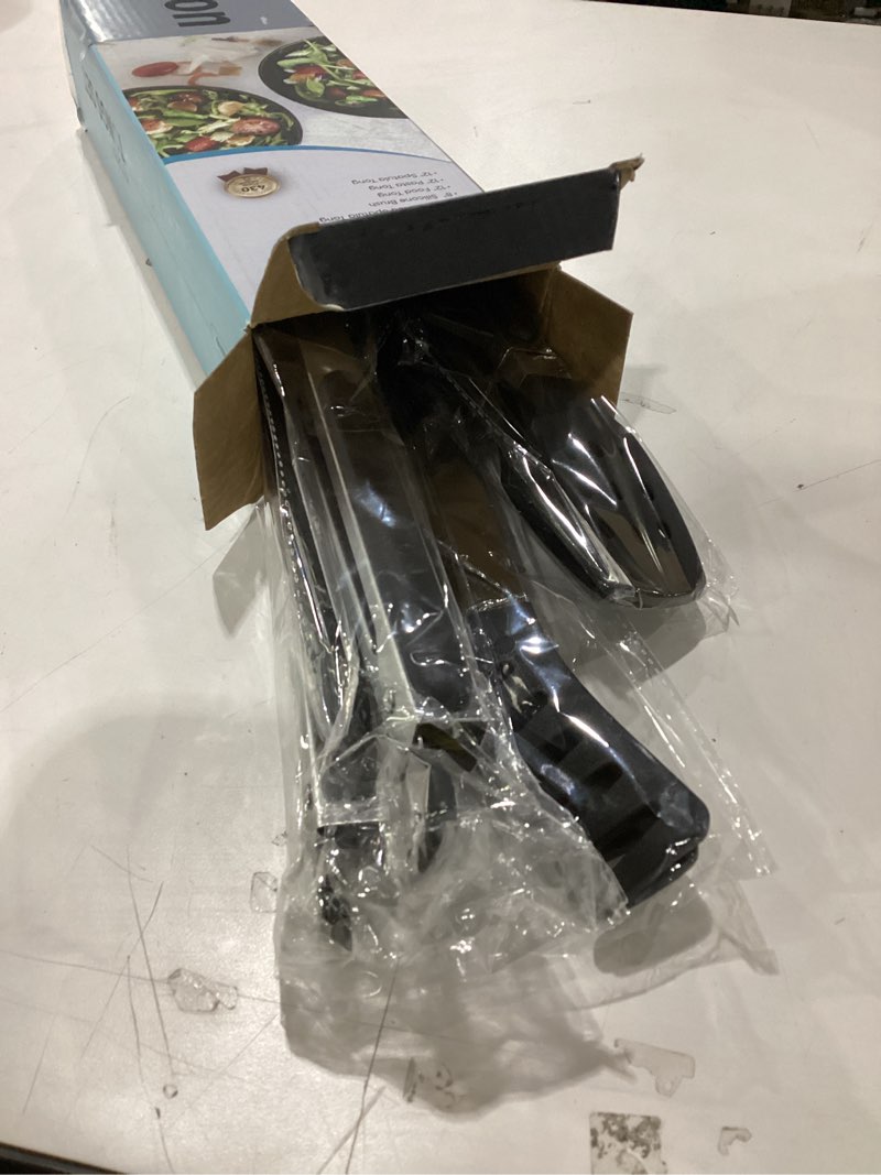 Condition photo showing New/Like New for 5-Pack Silicone Tongs for Cooking,Maywe Tanso 4PCS 13-Inch Cooking Kitchen Tongs with Silicone Tips,Nonstick Stainless Steel Tongs for Steak Pie Pizza Pasta Spaghetti Salad BBQ Buffet,Plus Brush Black