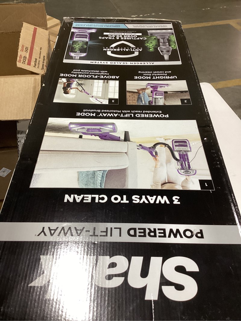 Condition photo showing As Is for Shark lift away vacuum