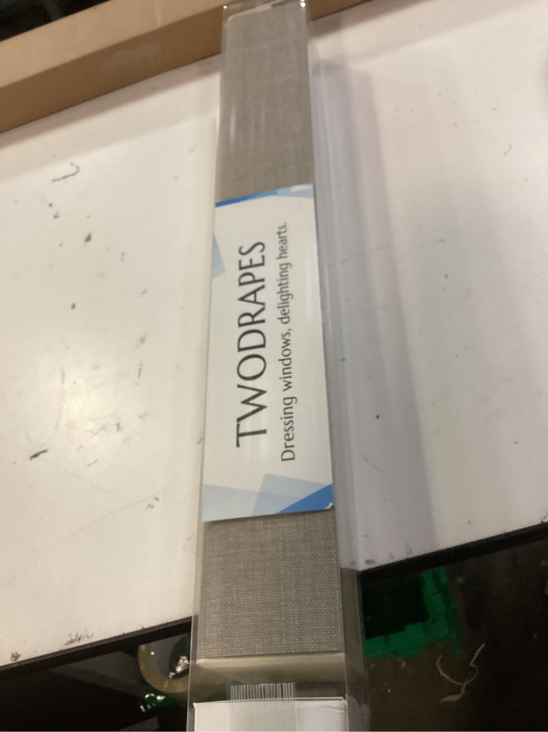 Condition photo showing New/Like New for blackout roller shades cordless blinds for windows free-stop thermal insulated 100% blackout linen roller shades blinds with valance for bedroom living dining room home office taupe 24" w x 72" h burlywood birch 24"w x 72"h