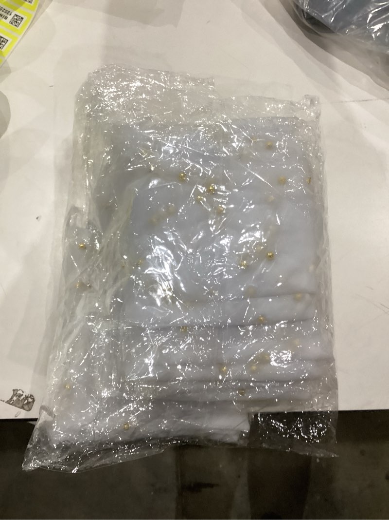 Condition photo showing As Is for 6 PCS Pearl Table Runner, 29.5x120 Inch White Tulle Fabric Table Cover Boho Wedding Table Cloth for 