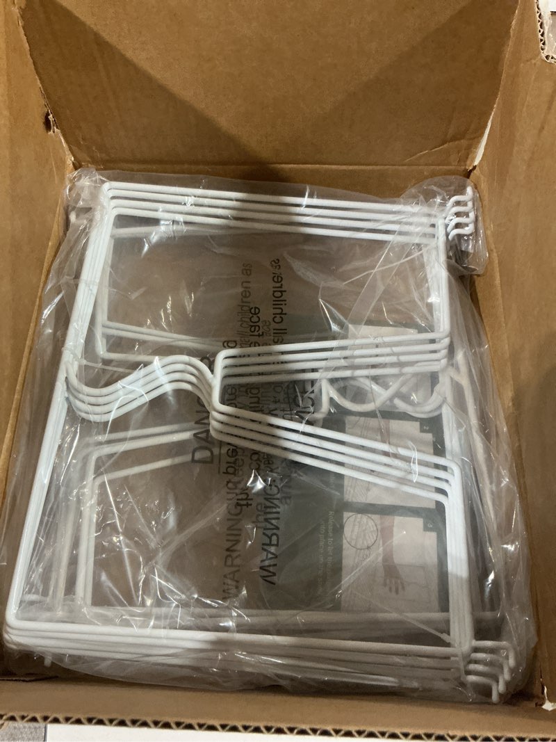 Condition photo showing Good Condition for wire shelf dividers for closet: clothes, purse, sweater organizer, vertical white metal rack separators for pantry, bedroom, kitchen organization on shelving (12" d x 10.6" h, 8 pack) 8-pack 10.6" height