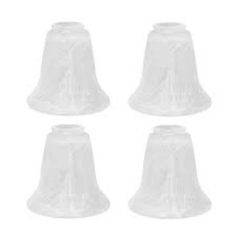 Aspen Creative 23029-4A Transitional Style Replacement Bell Shaped Alabaster Glass Shade, 2-1/8" Fit