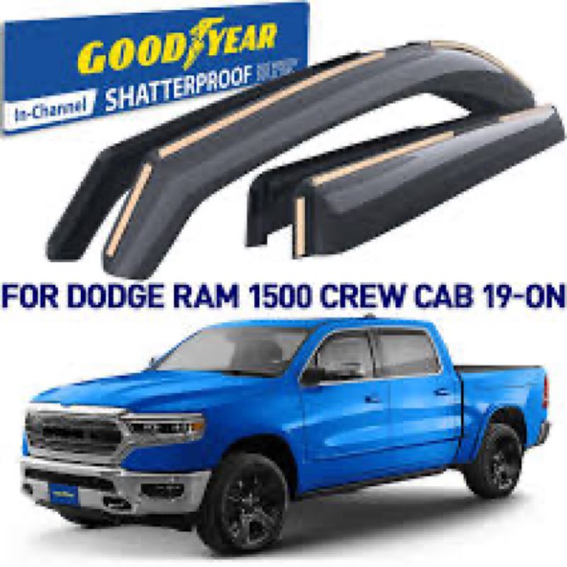 in-channel window visor rain guards vent shade for 2015-2025 ford f150 supercrew