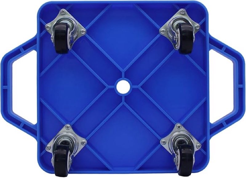 Condition photo showing New/Like New for kids sitting board with universal wheels - safety plastic scooter for kids ages 6-12 - manual sport scooter with handles for gym class