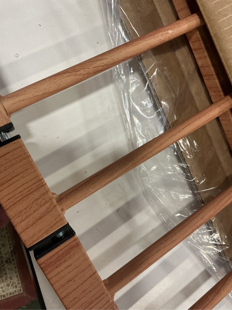 Condition photo showing Good Condition for BABELIO 29-48" Metal Baby Gate with Brown Wood Pattern, Auto Close Dog Gate PressGuard P7 for The House, Stairs and Doorways, Pressure Mounted Pet Gate with Door, Safety Gate for Child and Pets Brown Wood Pattern 30"Tall 29"-48" Wide