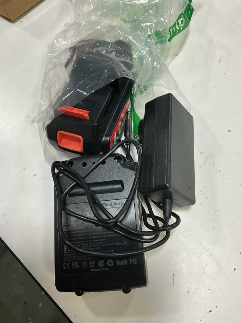 Condition photo showing As Is for bonacell 2pack 3.8ah replacement for black and decker 20v battery with 20v max battery lithium charger