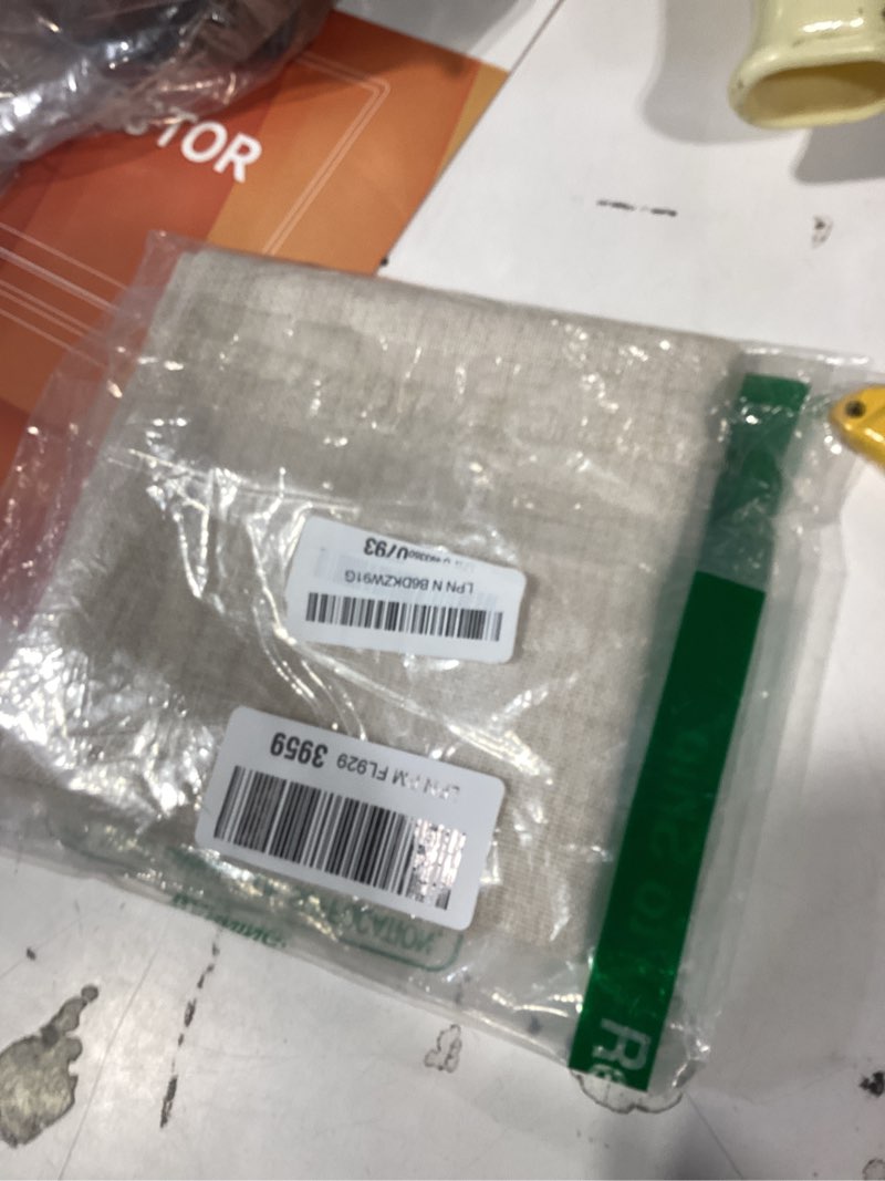 Condition photo showing New/Like New for driftaway linen textured curtain valances for windows light filtering 3 inch rod pocket farmhouse country rustic kitchen valances for bedroom living room bathroom 14 inch length khaki *khaki solid 52"w x 14"l (pack of 1)