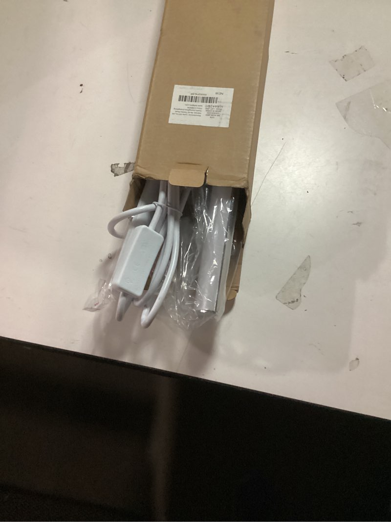 Condition photo showing As Is for Bonlux 9W Bathroom LED Vanity Light 22 inch, 3 Color Adjustable 3000K/ 4000K/ 6000K, Dimmable Wall Mounted Plug in Light Fixture with Remote Control Memory Function for Cabinet Mirror Lighting 22 inch 9W 3000K/4000K/6000K Dimmable