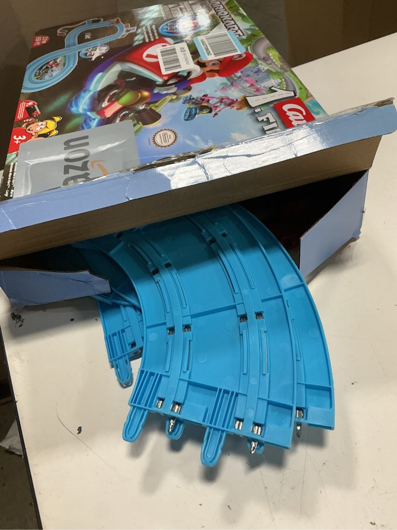 Condition photo showing As Is for Carrera First Nintendo Mario Kart Slot Car Race Track - Includes 2 Cars: Mario and Luigi - Battery-Powered Beginner Toy Racing Set for Kids Ages 3 Years and Up