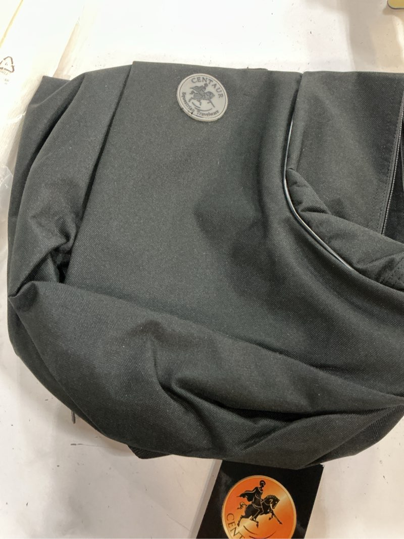 Condition photo showing New/Like New for centaur tall boot bag, 24.5" h x 8.5" w x 10" d, black