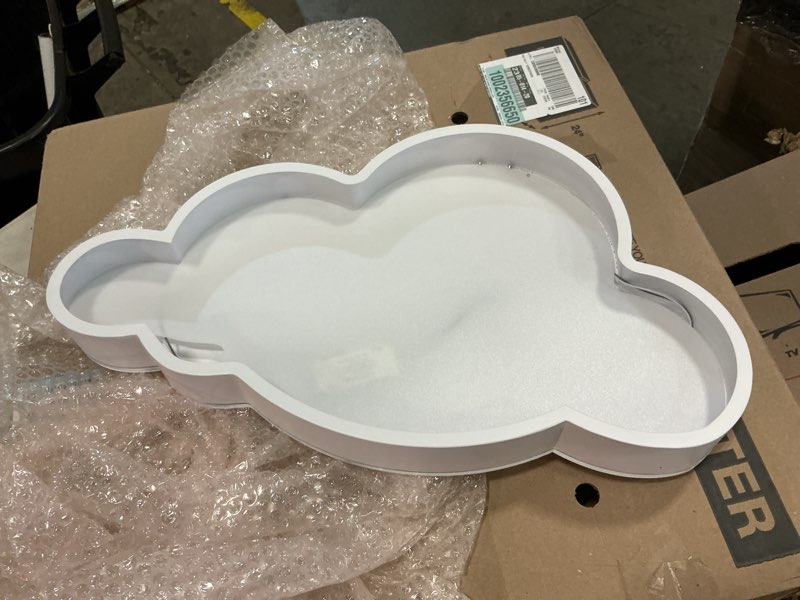 Condition photo showing As Is for (similar )cloud lights for ceiling white 26\\\" 54w close to ceiling light fixtures with remote cloud shaped led ceiling lamp flush mount lighting fixture for girls children's room/kindergarten