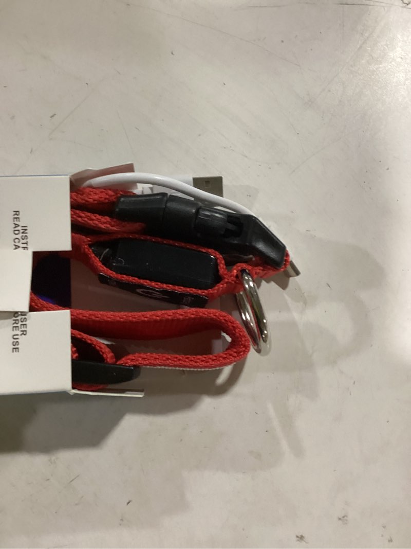Condition photo showing Good Condition for super bright led dog collar - fully waterproof & adjustable glow collar - usb-c rechargeable for night walking, safety - flashing lighted collar for dogs(red,medium) m (width:1",length:14.5" - 19.5") red