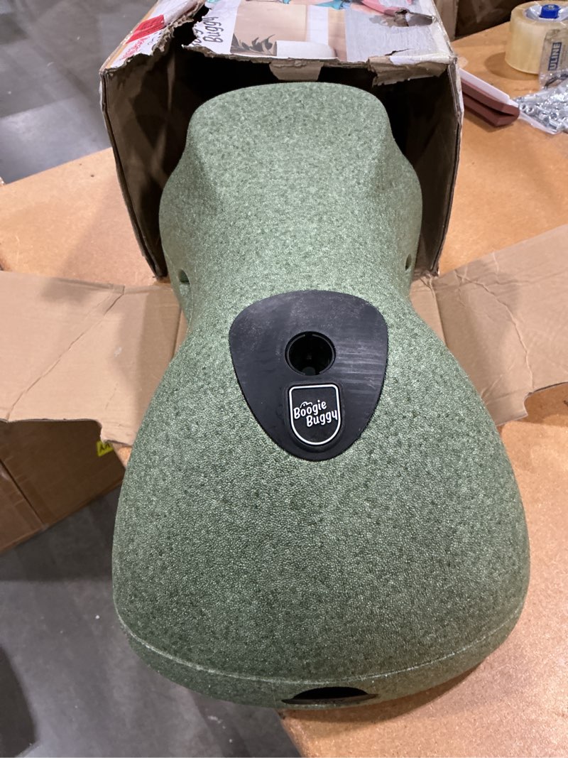Condition photo showing As Is for nuby boogie buggy 3-in-1 scooter for kids – walker, scooter & caster board, lightweight epp foam, waterproof, indoor & outdoor ride-on toy, balance & coordination development, green boogie buggy