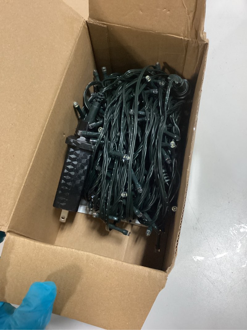 Condition photo showing Good Condition for QUWIN Led Outdoor Christmas String Lights, 500 LED UL Certified 8 Lighting Modes, Indoor & Outside Waterproof Fairy Light for Christmas Tree, Patio, Holidays, Party (180 Ft Cool White) Cool White 500LED