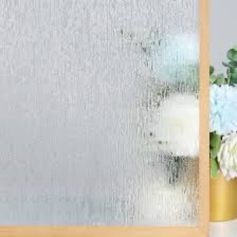 rabbitgoo Window Privacy Film Frosted Glass Clings, Decorative Sun UV Blocking Static Cling Window C