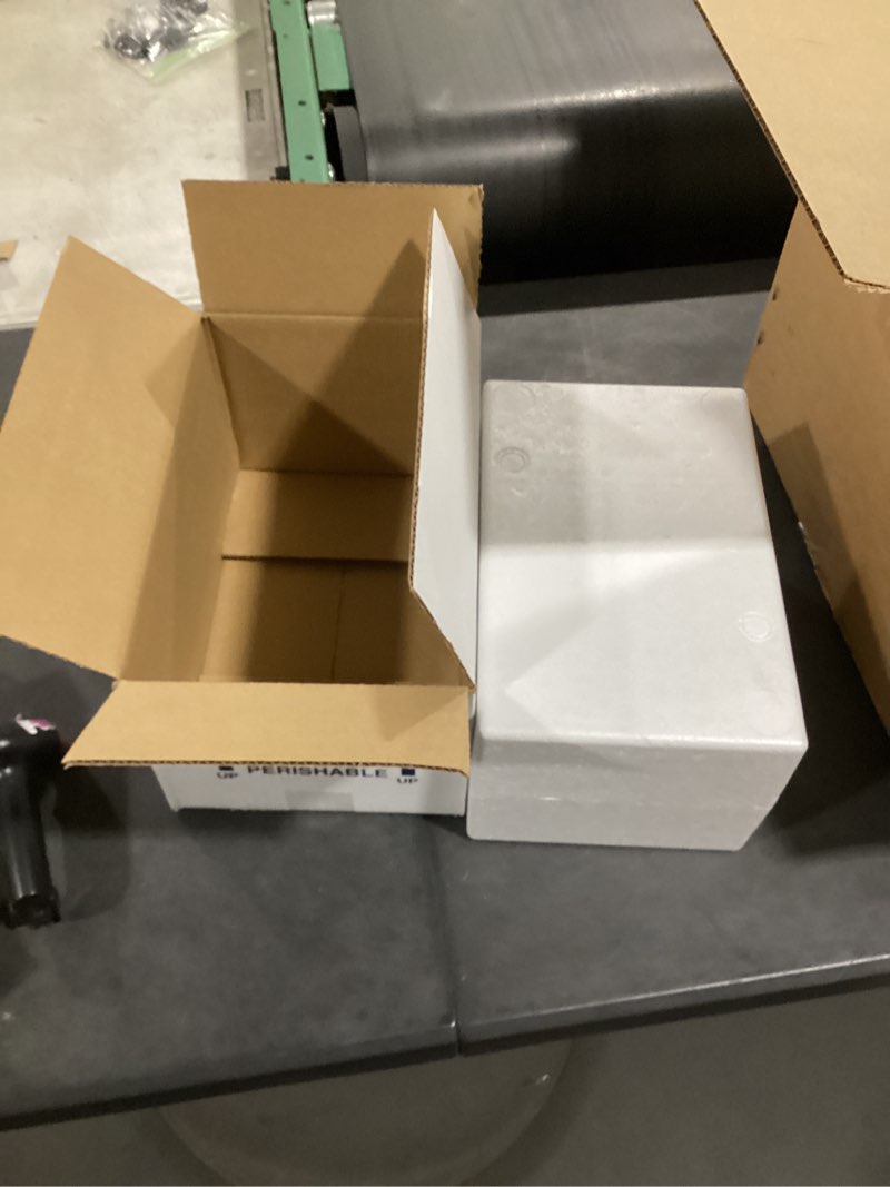 polar tech xm15c thermo chill expand-em series insulated carton with foam shipper, 10-5/8" length x 6-1/2" width x 5" depth (case of 4)