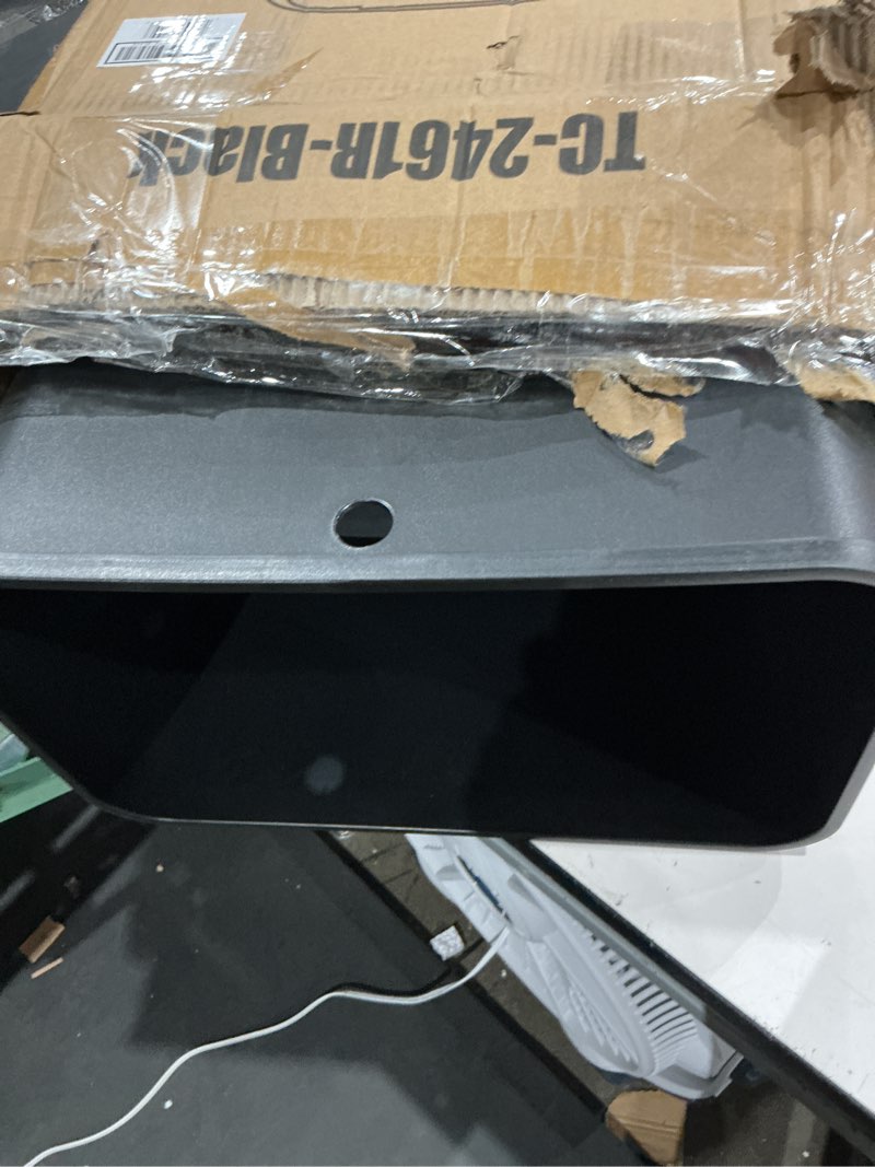 Condition photo showing As Is for bestoffice black plastic touch free high-capacity garbage can with lid, 49l/13g, rectangular, quiet close, kitchen, bedroom, bathroom, office