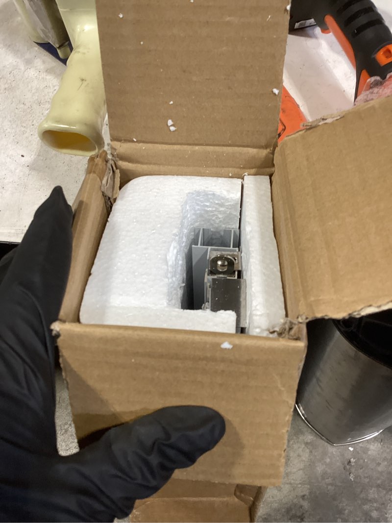 Condition photo showing As Is for felidesign curtain track, ceiling curtain track for room divider, ceiling mount rail set with roller hooks, white, 6ft - 9ft