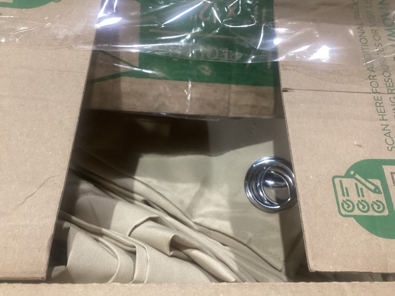 Condition photo showing Good Condition for HolidayIdeas Grommet Outdoor Curtains for Patio Waterproof 8 Pcs All Weather Balcony Outside Curtain Drapes for Apartments, Gazebo, Pergolas, Porch, 54x84 Inch, Cream Cream 54"W x 84"L (Pack of 8)