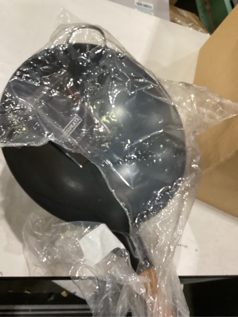 Condition photo showing Good Condition for yosukata 14" carbon steel wok with round bottom – pre-seasoned pow wok for stir fry – traditional chinese japanese black steel pan – outdoor cookware for gas stovetops, open fire, bbq, camping