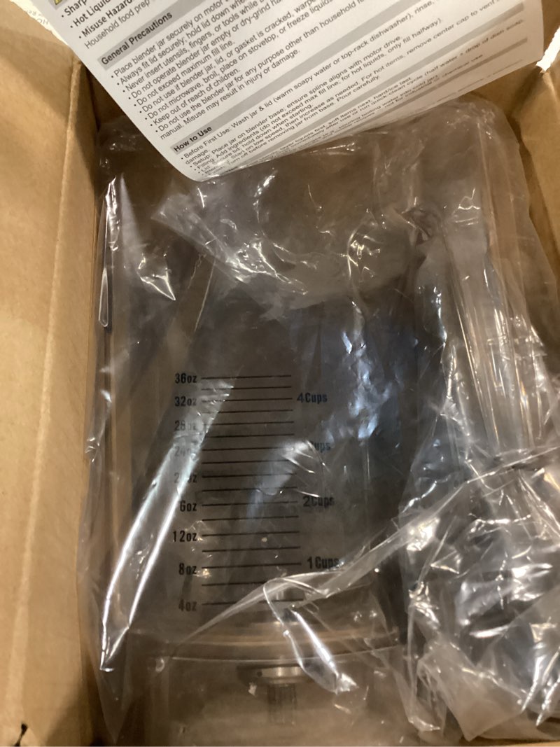 Condition photo showing Good Condition for for blendtec wildside+ jar replacement pitcher cup compatible with classic/designer/professional/commercial series container-36 oz blending capacity, 2-year full warranty polycarbonate (pc) transparent