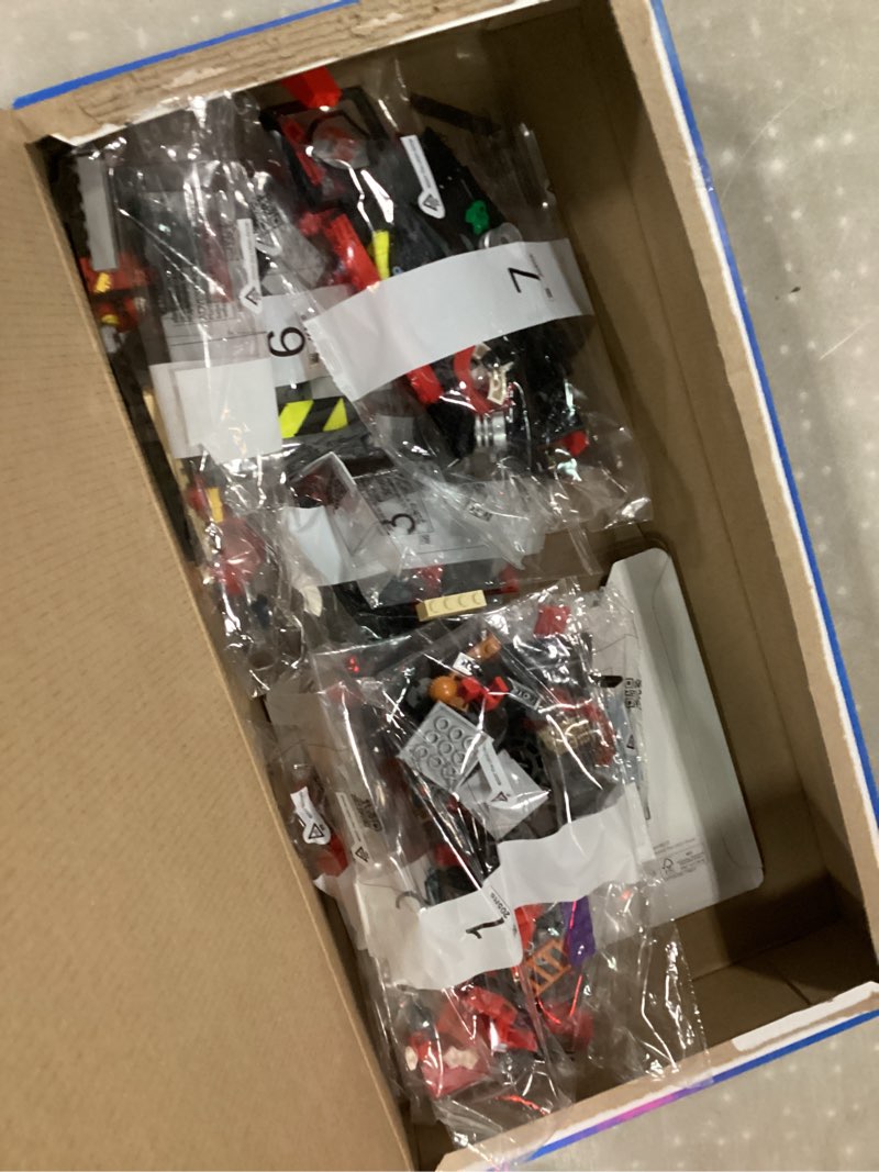 Condition photo showing As Is for lego city fire station with fire truck toy - kids toy building sets with 2 fire truck attachments - gifts for boys & girls ages 6+ - pretend play set with 5 minifigures - 60414
