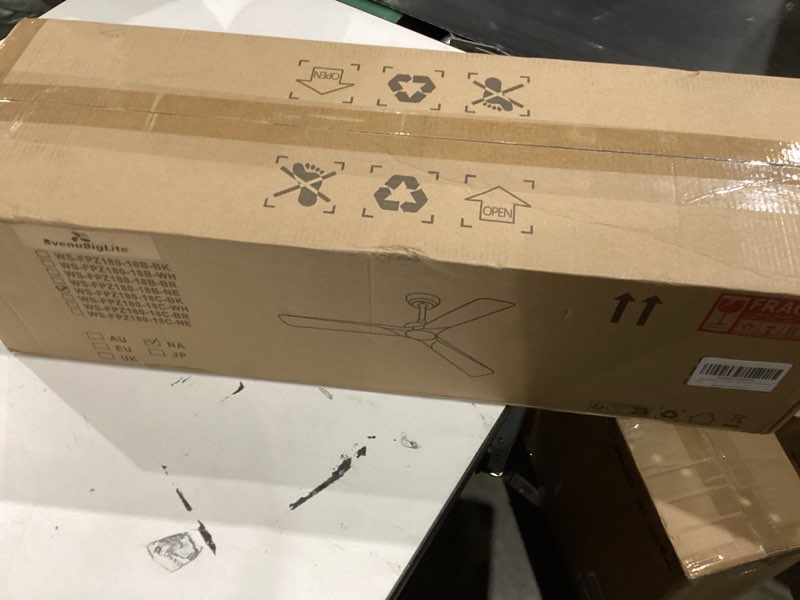 BvenuBigLite Outdoor Ceiling Fan with Light: 52 Inch 3 Blade Outdoor Fans for Patios - Modern Black Ceiling Fan with Dimmable Light Remote APP Control Ultra Quiet Reversible DC Motor Timer black 52"- with light