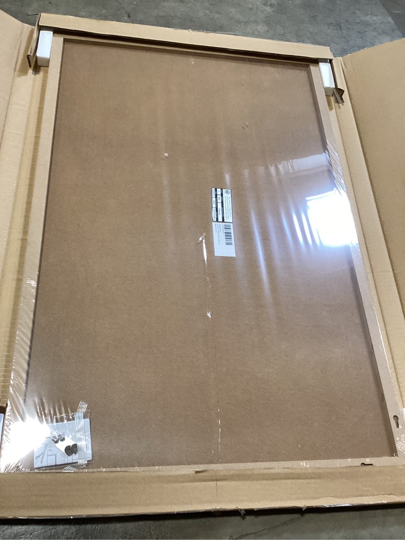 Condition photo showing New/Like New for u brands cork bulletin board, 18" x 24" inches, light birch wood frame (265u00-01) cork board