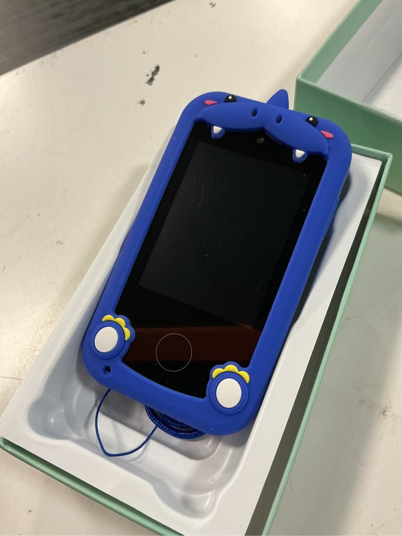 Condition photo showing Good Condition for kids phone for boys girls, touchscreen toddler smartphone learning toy, 3-10 year old christmas birthday gift, play cell phone with camera, games, music, 8gb card navy blue