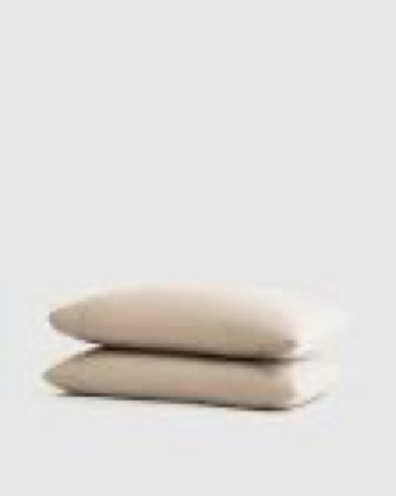 quince signature giza cotton sateen pillowcase set beige 