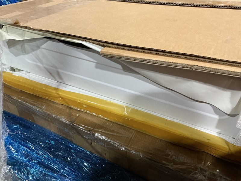 Condition photo showing As Is for SAMSUNG 27-Inch Washer Dryer Pedestal Stand w/ Pull Out Laundry Storage Drawer, Stainless Steel, WE402NW/A3, White White 27 Inch