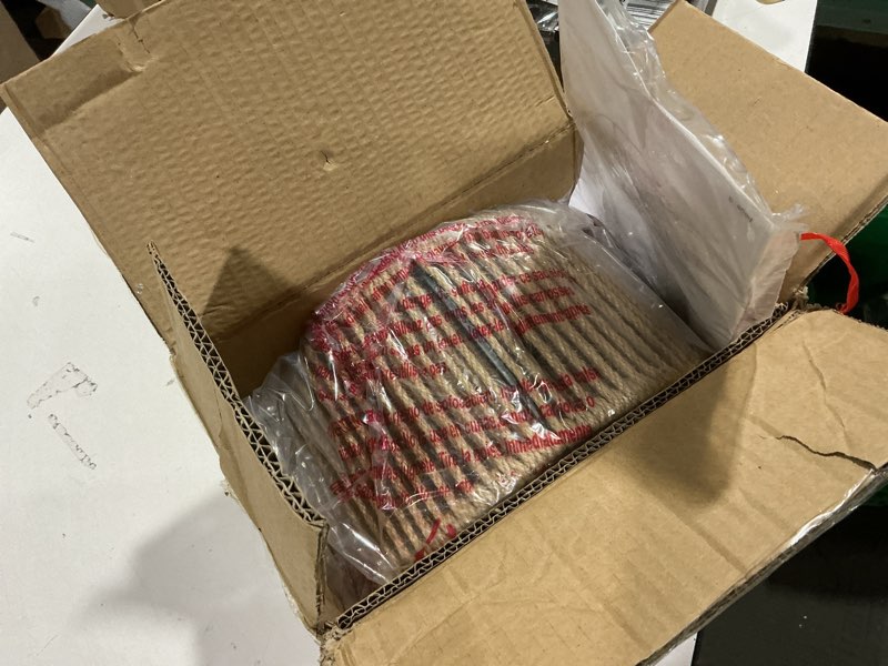 Condition photo showing Good Condition for Rattan Wall Sconce Boho Wall Light Fixture Hand Woven Wall Mounted Lamp for Bedroom, Staircase, Aisle, Porch, Dia 9.7 Inch 9.6 inches-Rattan Wall Sconce