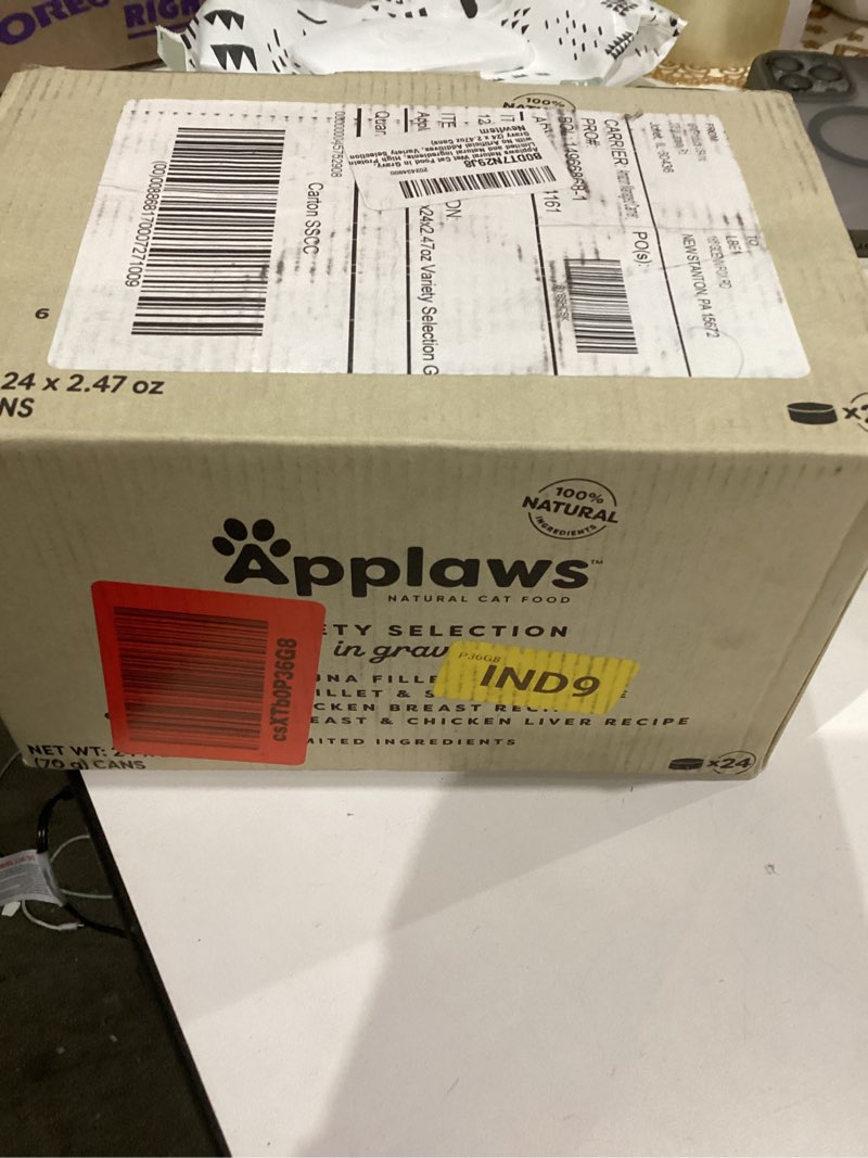 Condition photo showing New/Like New for Applaws Natural Wet Cat Food in Gravy, Limited and Natural Ingredients, High Protein with No Artificial Additives, Variety Selection in Gravy (24 x 2.47oz Cans) Gravy Variety 2.47 Fl Oz (Pack of 24)
