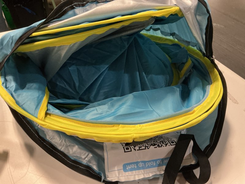 Condition photo showing As Is for  Baby Beach Tent Pop Up Beach Tents Baby Tent for Beach, Portable Shade Pool UV Protection Sun Shelter for Infant