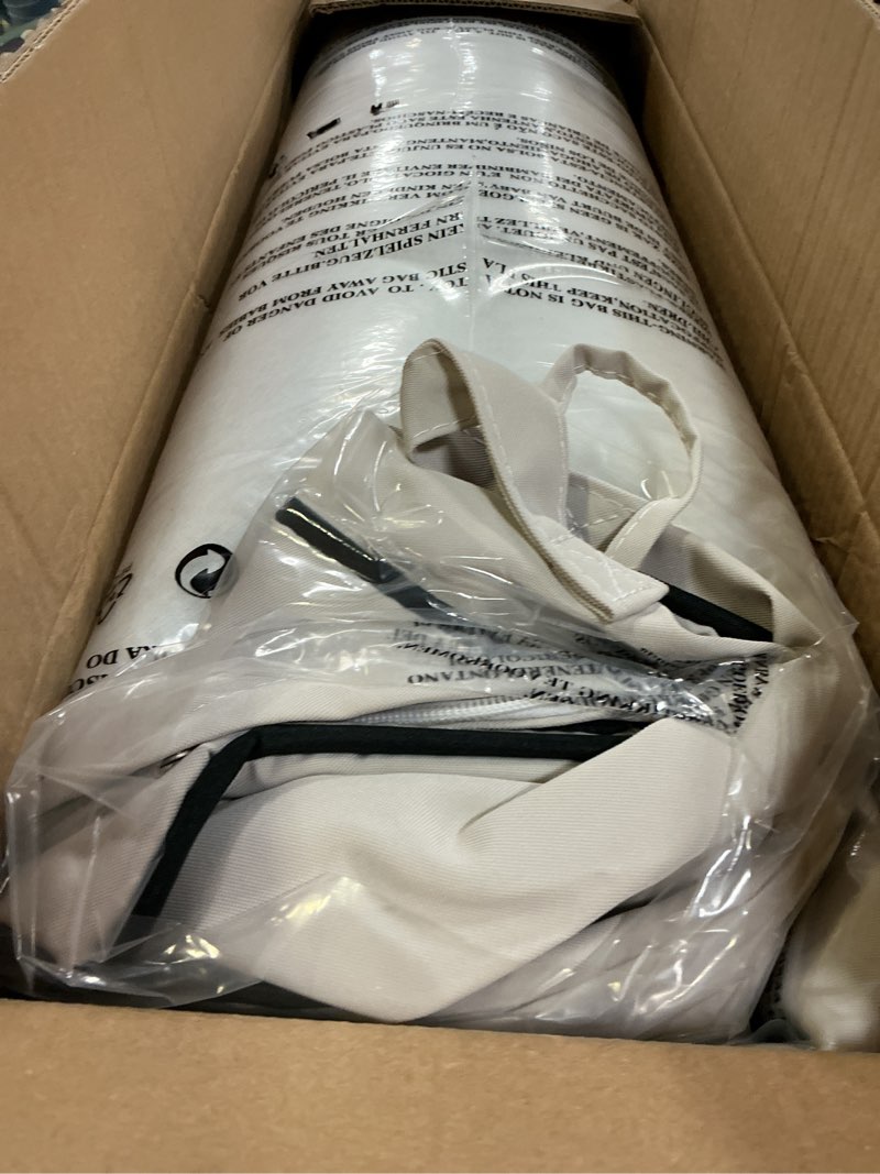 Condition photo showing New/Like New for 24''x24'' outdoor deep seat cushions for patio chair,cream black pipes,2pcs cream black pipes 24 x 24 inch - 2set