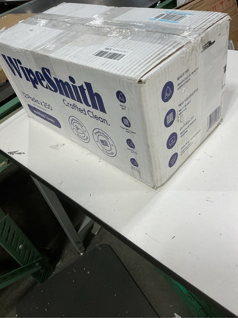 Condition photo showing New/Like New for multifold paper towels bulk - 12 pack case, 250 sheets/pack (3,000 total), highly absorbent recycled disposable hand towels for bathrooms, dispensers, restaurants & offices, made in usa