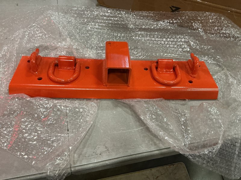 Condition photo showing Good Condition for tractor bucket hooks bolt on hooks 2” receiver, g70 grade grab hooks, forged d rings, tow hook bolts for universal tractor buckets (orange 1.5“ bolt)