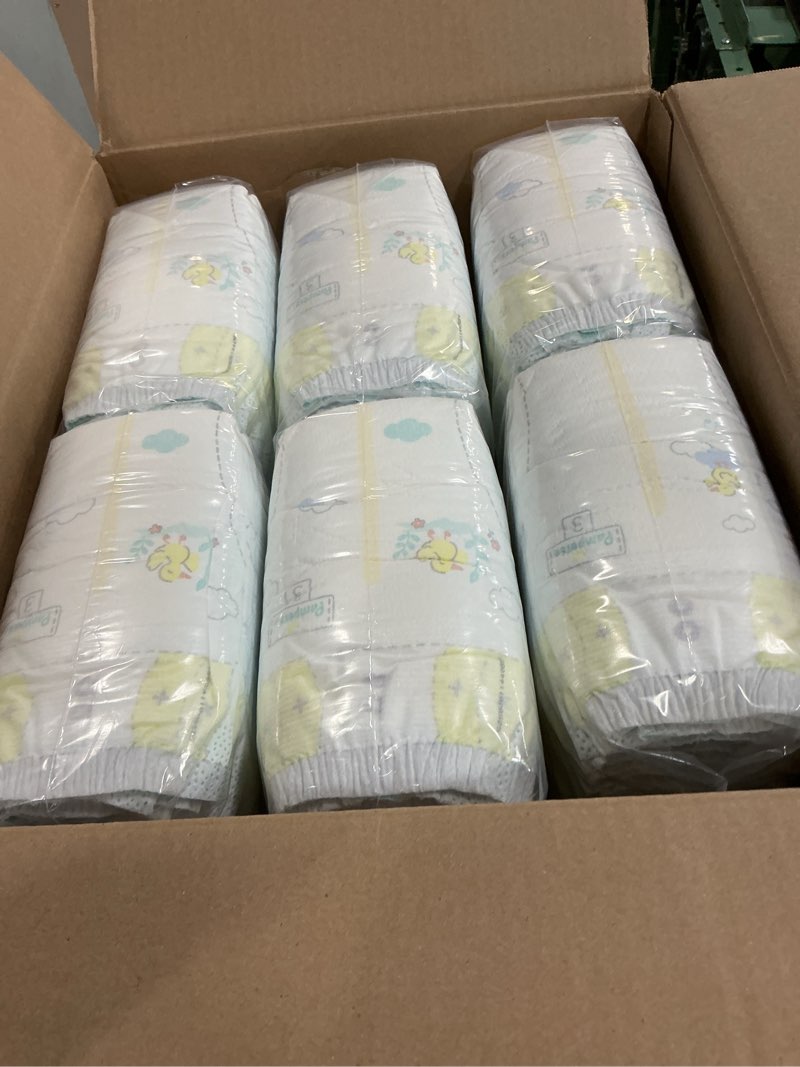 Condition photo showing New/Like New for ((size 3 (13-26 lbs ))pampers swaddlers diapers,), 168 count, absorbent, keeps baby dry and comfortable, skin safe disposable baby diaper
