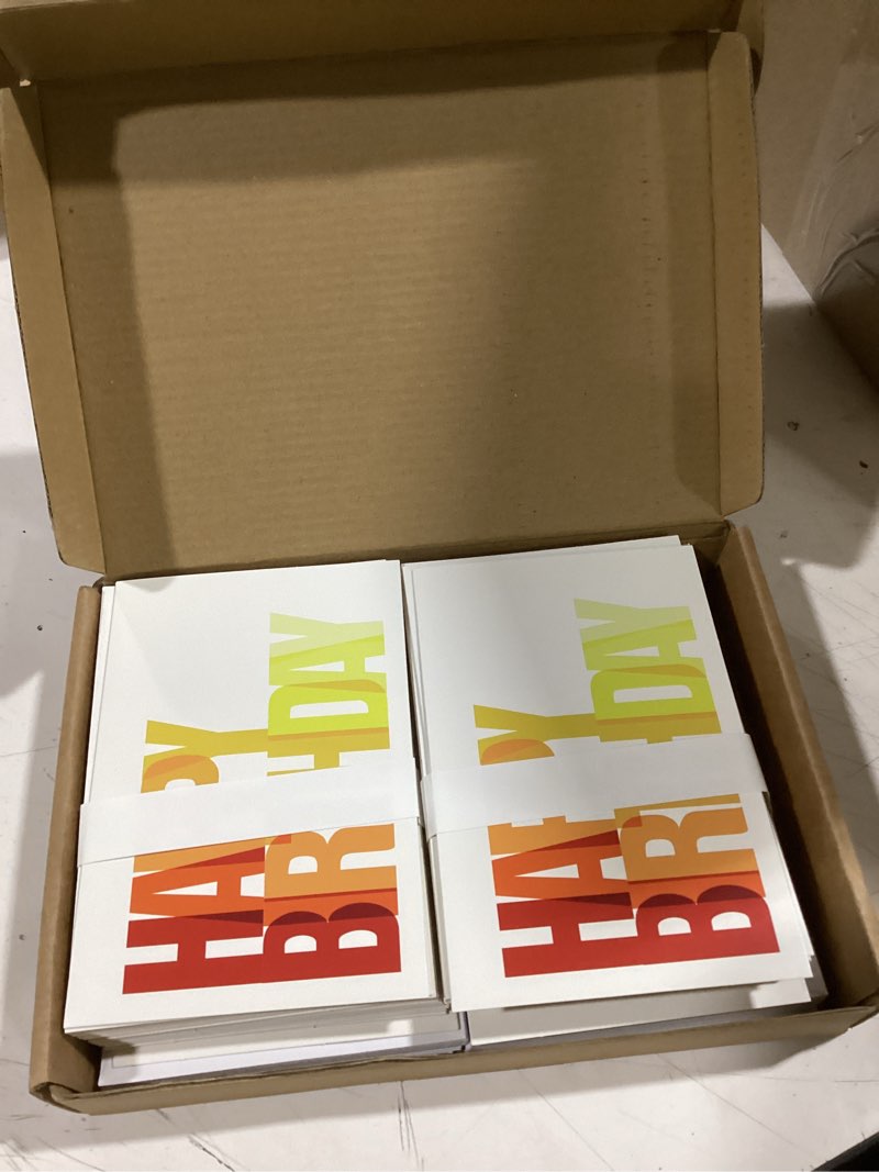 Condition photo showing Good Condition for 48 pack 4x6-inch happy birthday cards with envelopes - bulk gift set for kids  students and teachers (6 colorful assortment)