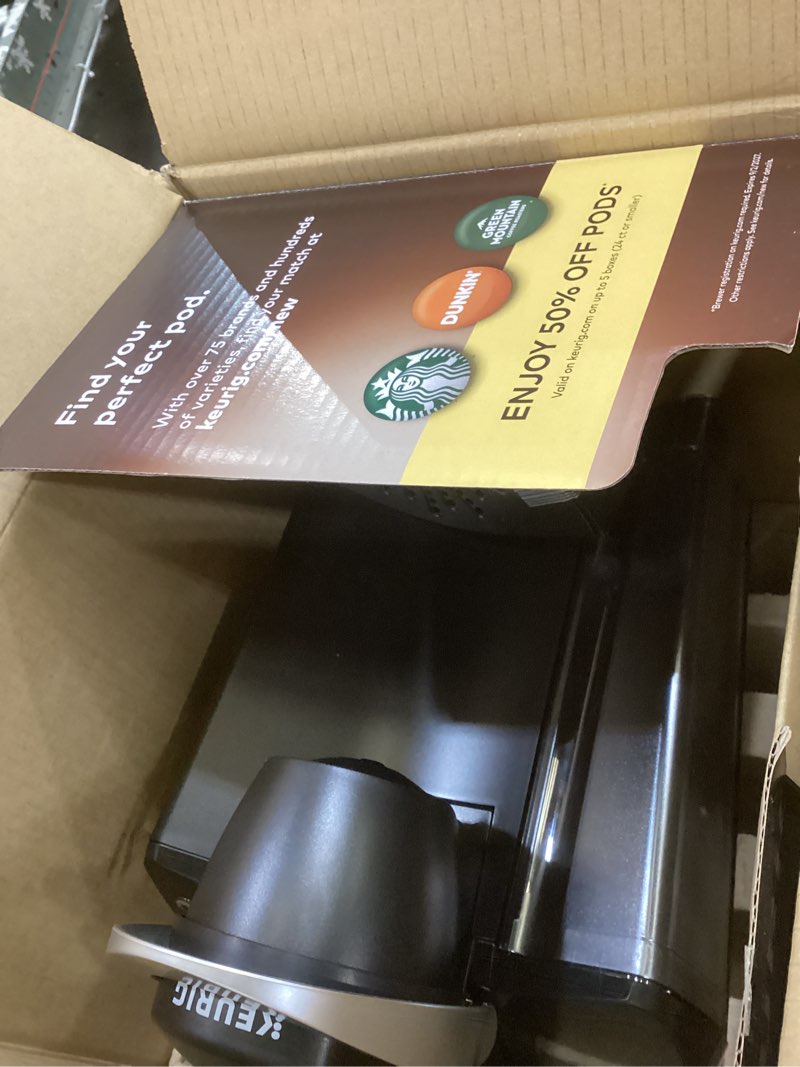 Condition photo showing As Is for Keurig K-Classic Single Serve K-Cup Pod Coffee Maker, with 3 Brew Sizes, 48oz Removable Reservoir, Black