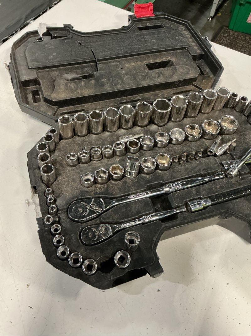 Condition photo showing As Is for 144-tooth mechanics tool set (75-piece)