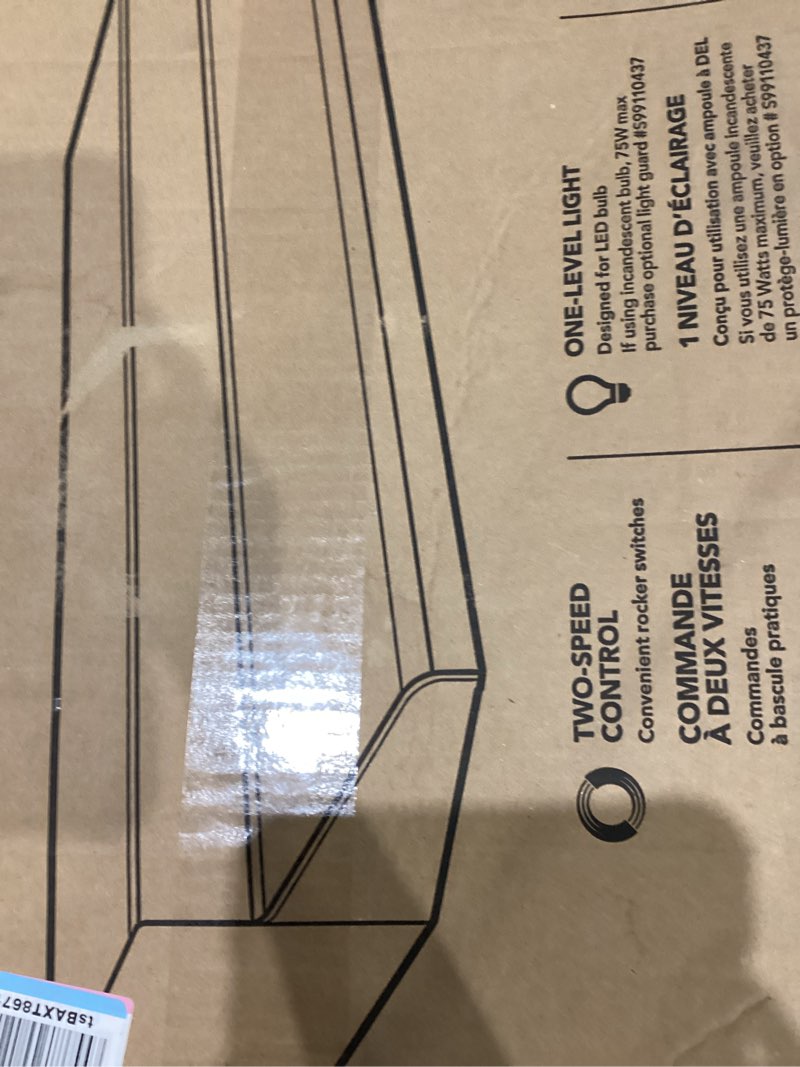 Condition photo showing As Is for Broan-NuTone 413001 Non-Ducted Ductless Range Hood with Lights Exhaust Fan for Under Cabinet, 30-Inch, White White 30-Inch