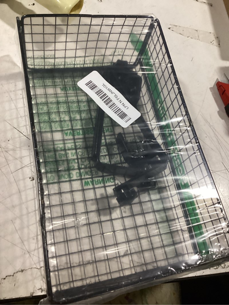 Condition photo showing Good Condition for 10 x 6 x 3.5 in metal poolside storage basket for square top pools only, fit 4.9" to 9" top rails, adjustable swimming pool hanging basket, above ground pool shelf accessories to organize