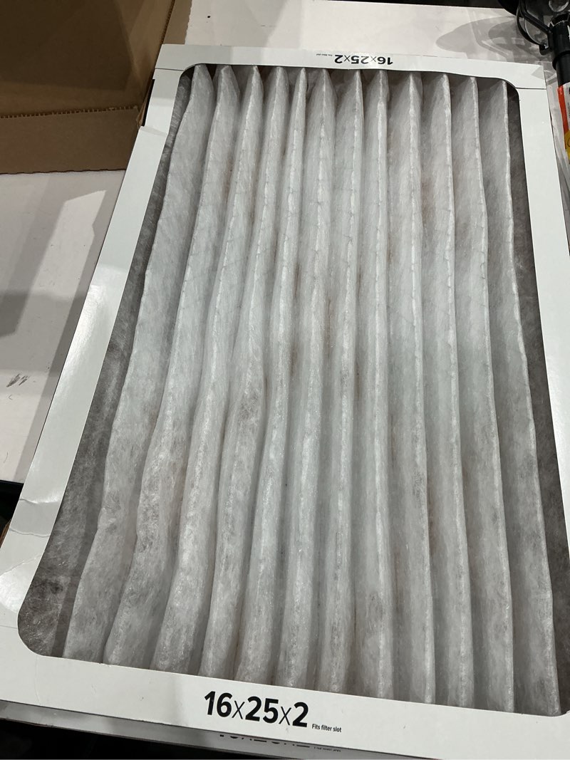 Condition photo showing As Is for filtrete 20-in w x 25-in l x 2-in merv 11 1000 mpr allergen defense electrostatic pleated air filter