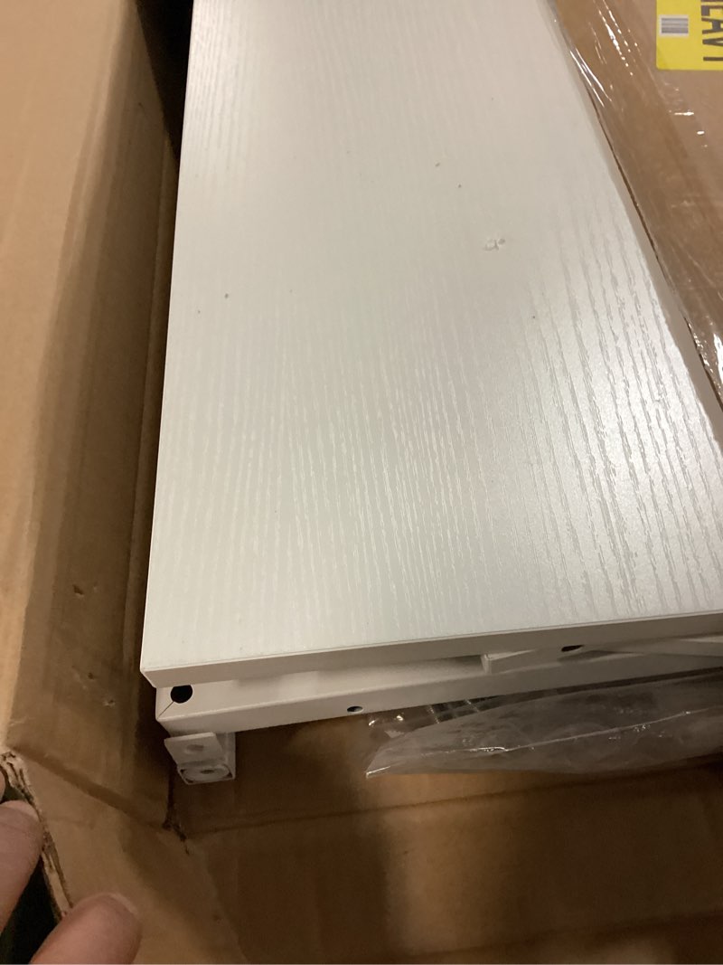 Condition photo showing Good Condition for SUPERJARE 31.5" White Desk with 2 Drawers, Modern Makeup Vanity with Padded Stool, Small Computer Desk Home Office Desk for Writing Study Bedroom White 31.5 inch