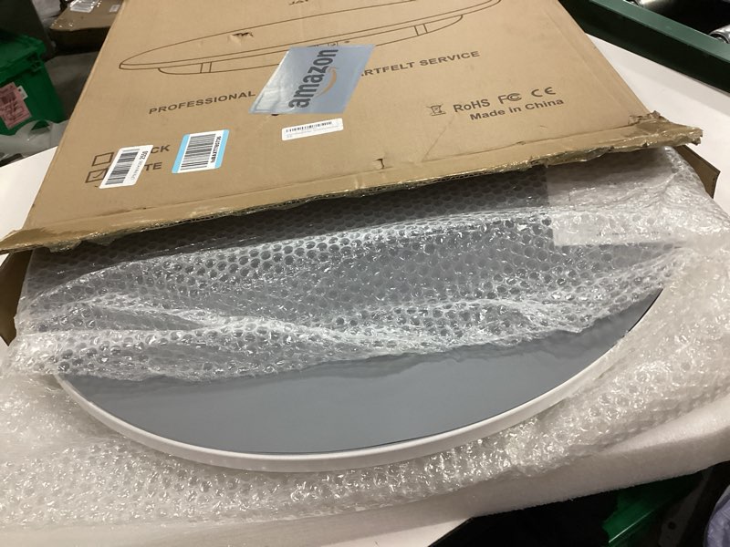 Condition photo showing Good Condition for JAYEGT Motorized Rotating Display Stand, 350Lbs Load?360 Degree Electric Rotating Potography Turntable for Products Display?Live Show? Remote Control +5 Colors Backgrounds (White/23.6Inch/Wired)